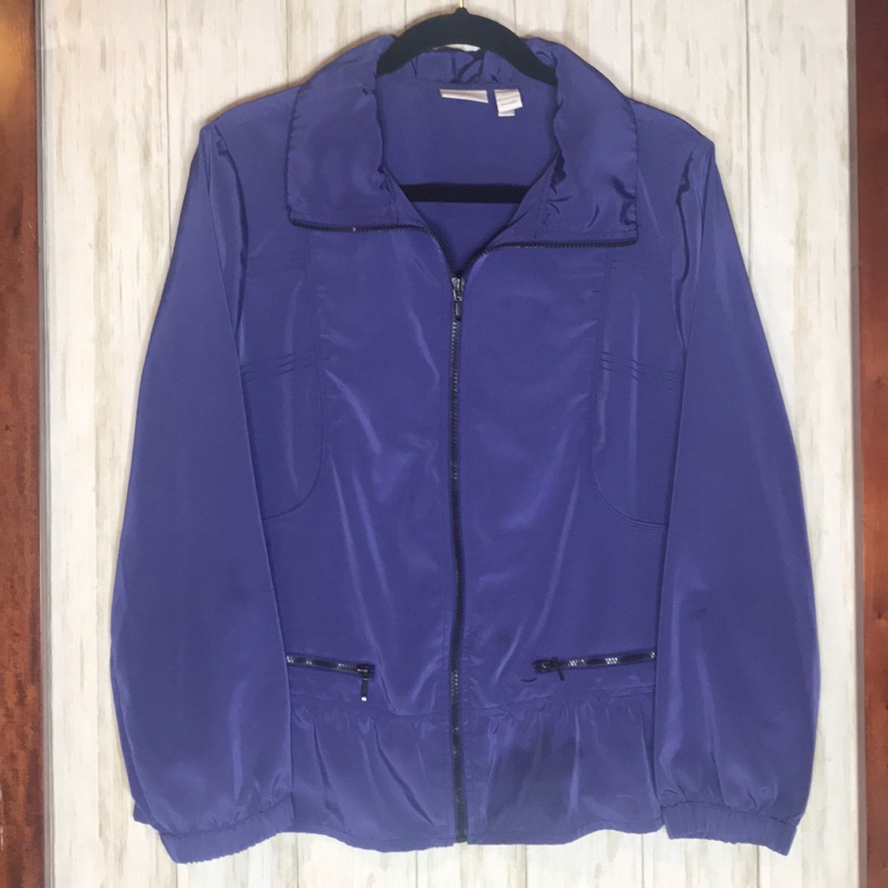 Zenergy by Chico’s purple lightweight jacket sz 2
